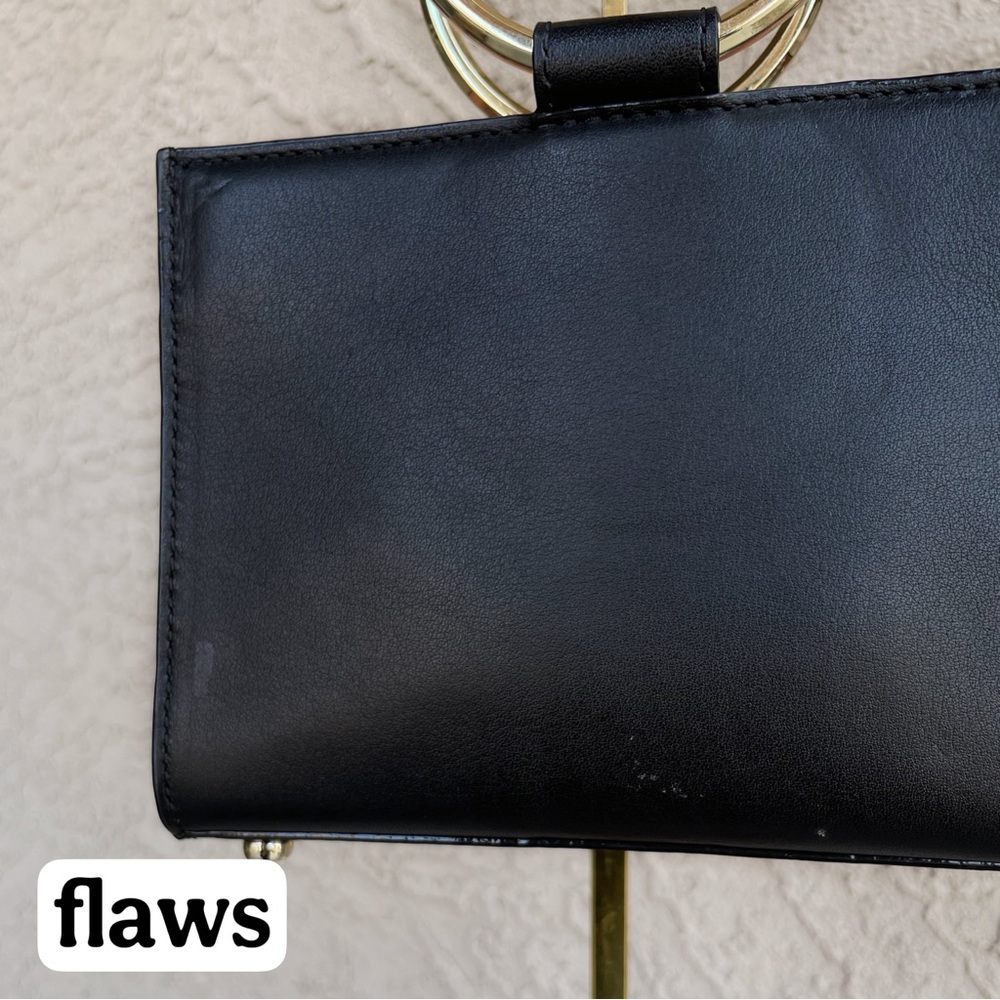 KATE SPADE Black Leather Mini Sam Bag w/ Round Handles & Detachable Chain Strap - Picture 7 of 14